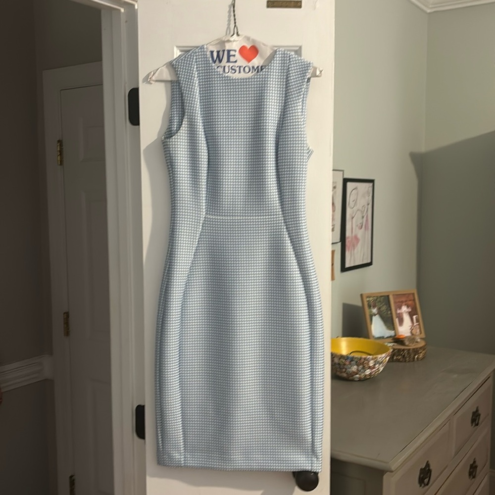 Calvin Kline size 2 blue gingham dress.